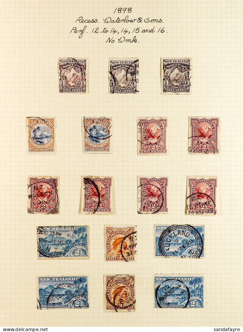 1898 - 1920 USED COLLECTION Semi-specialized With Additional Covers, Shades, Perfs, Etc On Pages, Note 1898 Set Incl 2?d - Autres & Non Classés