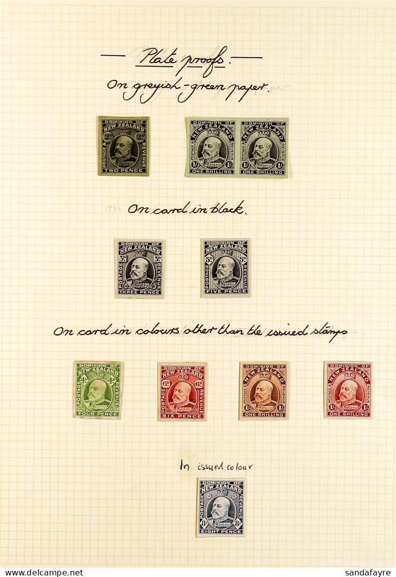 1909-16 PROOFS Imperforate On Ungummed, Unwatermarked Papers. 10 Examples, Mostly In Unissued Colours, Note 2d & 1s (pai - Altri & Non Classificati