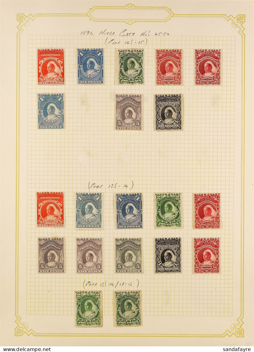 1894 - 1898 COLLECTION Of 50+ Mint Stamps On Album Pages, Mostly Sets, Various Perforations, Values To 10s. - Other & Unclassified