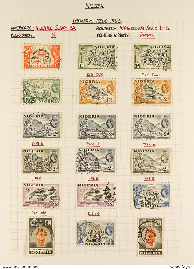 1953 - 2008 EXTENSIVE USED COLLECTION In A Well-filled Album, Of Stamps & Miniature Sheets, Many Sets, Blocks & Similar, - Nigeria (...-1960)
