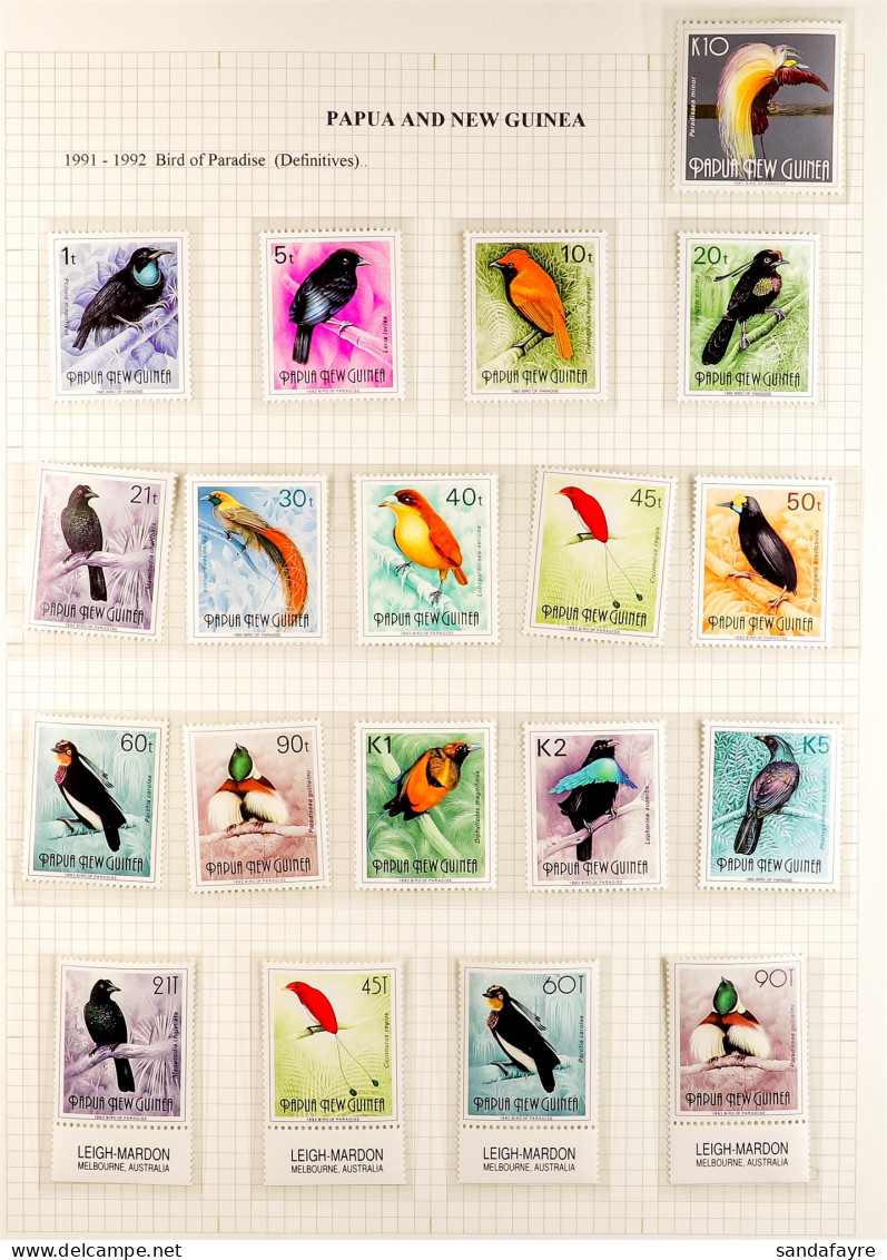 1990 - 2006 NEAR- COMPLETE COLLECTION Of Never Hinged Mint Sets & Miniature Sheets Complete From From 1990 Waterfalls Th - Papua New Guinea