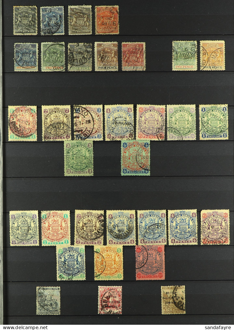 1892 - 1917 USED COLLECTION Of 150+ Stamps On Protective Pages, Many Sets, Highers Values, Sets, Much Else. Includes Ove - Other & Unclassified