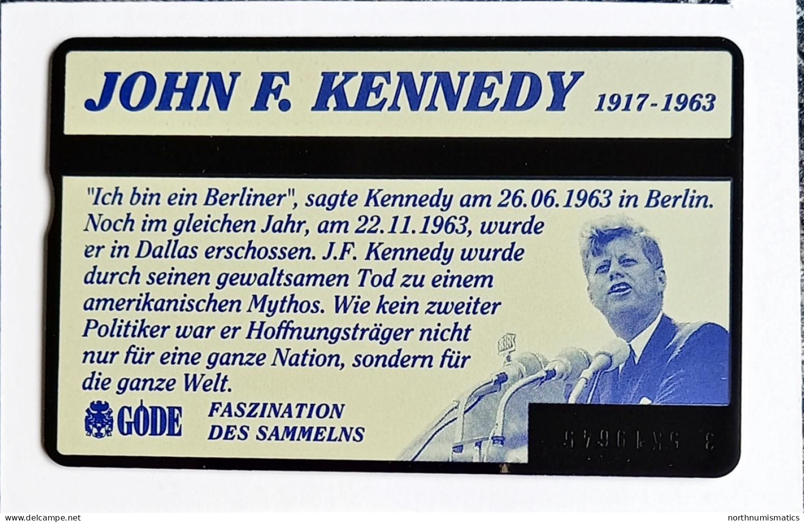 BT Phonecard 5 Units John F.Kennedy Gode Mint 305K - Collections