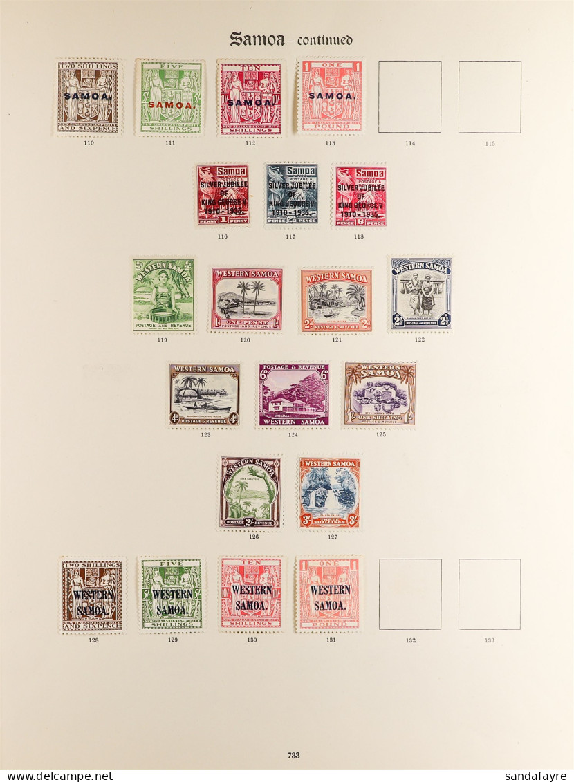 1877 - 1935 MINT COLLECTION Of 120+ Stamps On Old Album Pages, Note 1886-1900 Definitives To 2s6d (2 Different), 1893 5d - Samoa (Staat)