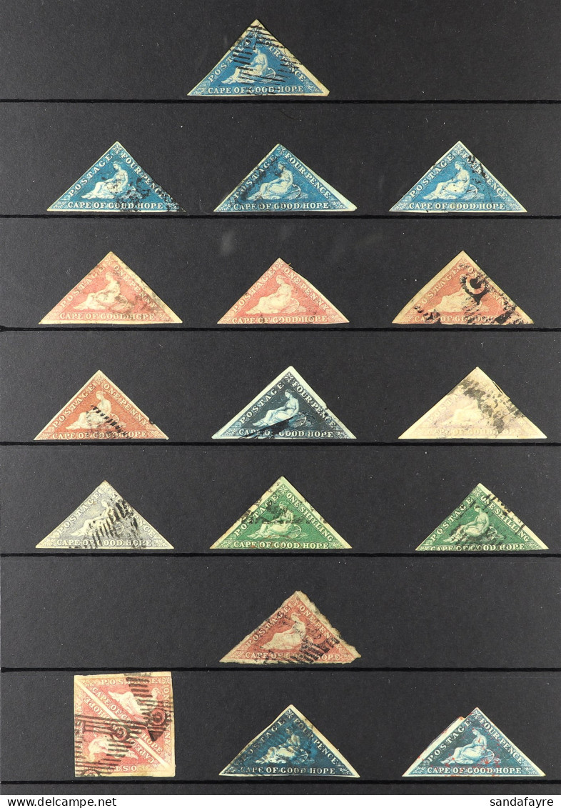 CAPE OF GOOD HOPE 1853 - 1904 Collection Of Over 500 Used Stamps On Protective Pages, Note Triangular 1853 4d (4, Incl O - Non Classés