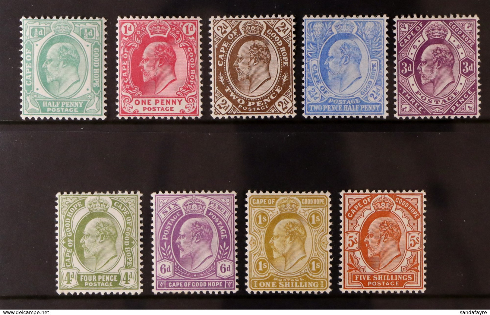 CAPE OF GOOD HOPE 1902 Set, SG 70/78, Fine Mint. Cat. ?250 (9 Stamps) - Zonder Classificatie