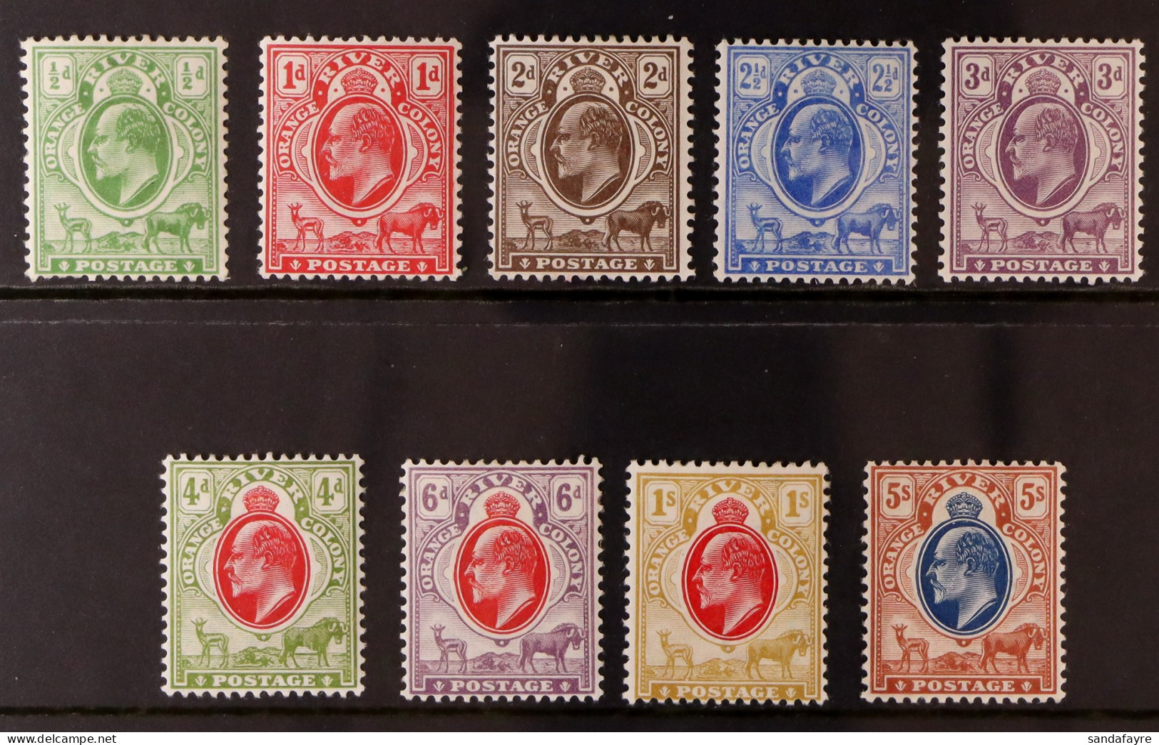 ORANGE RIVER COLONY 1903-04 Set, SG 139/147, Fine Mint. Cat. ?275 (9 Stamps) - Zonder Classificatie