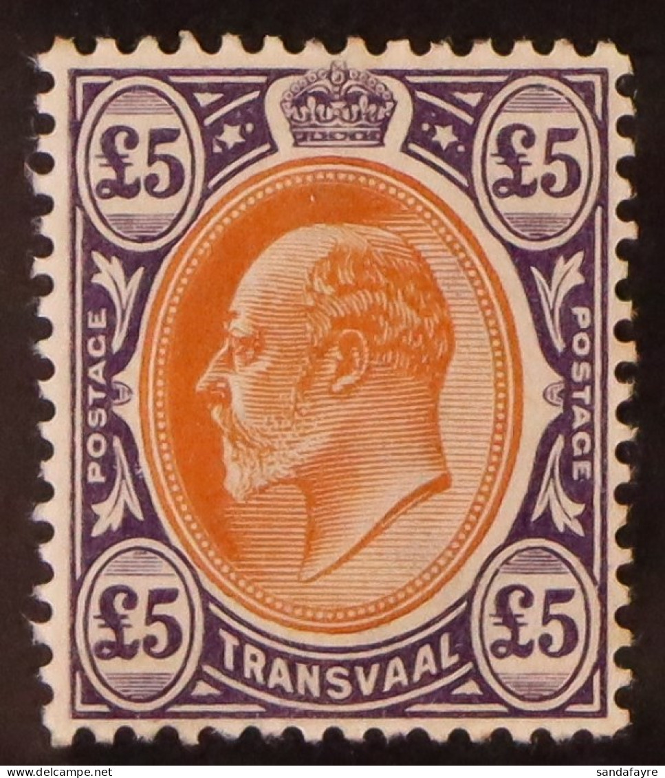 TRANSVAAL 1903 ?5 Orange-brown And Violet, SG 259, Mint Very Lightly Hinged. Cat ?2250. - Unclassified