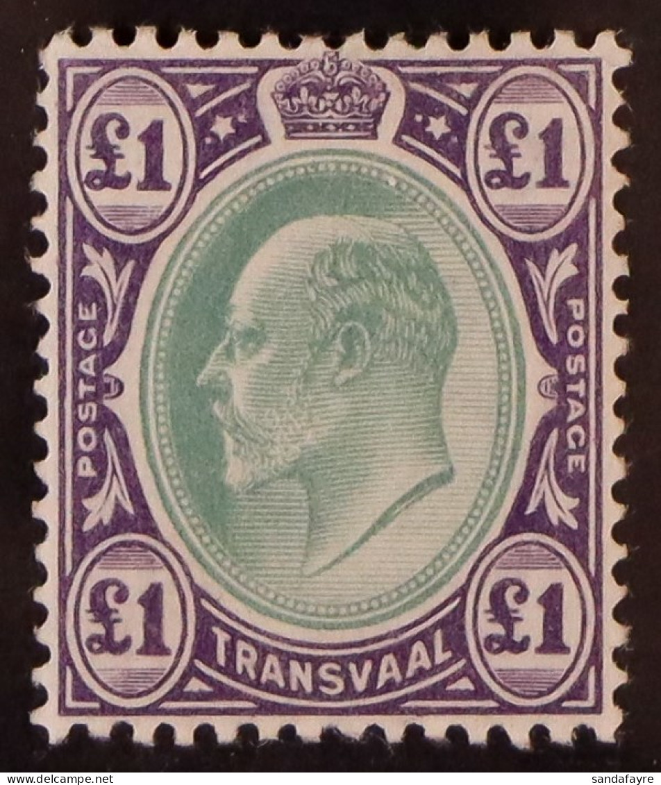 TRANSVAAL 1903 ?1 Green And Violet, SG 258, Mint Very Lightly Hinged. Cat. ?375 - Zonder Classificatie