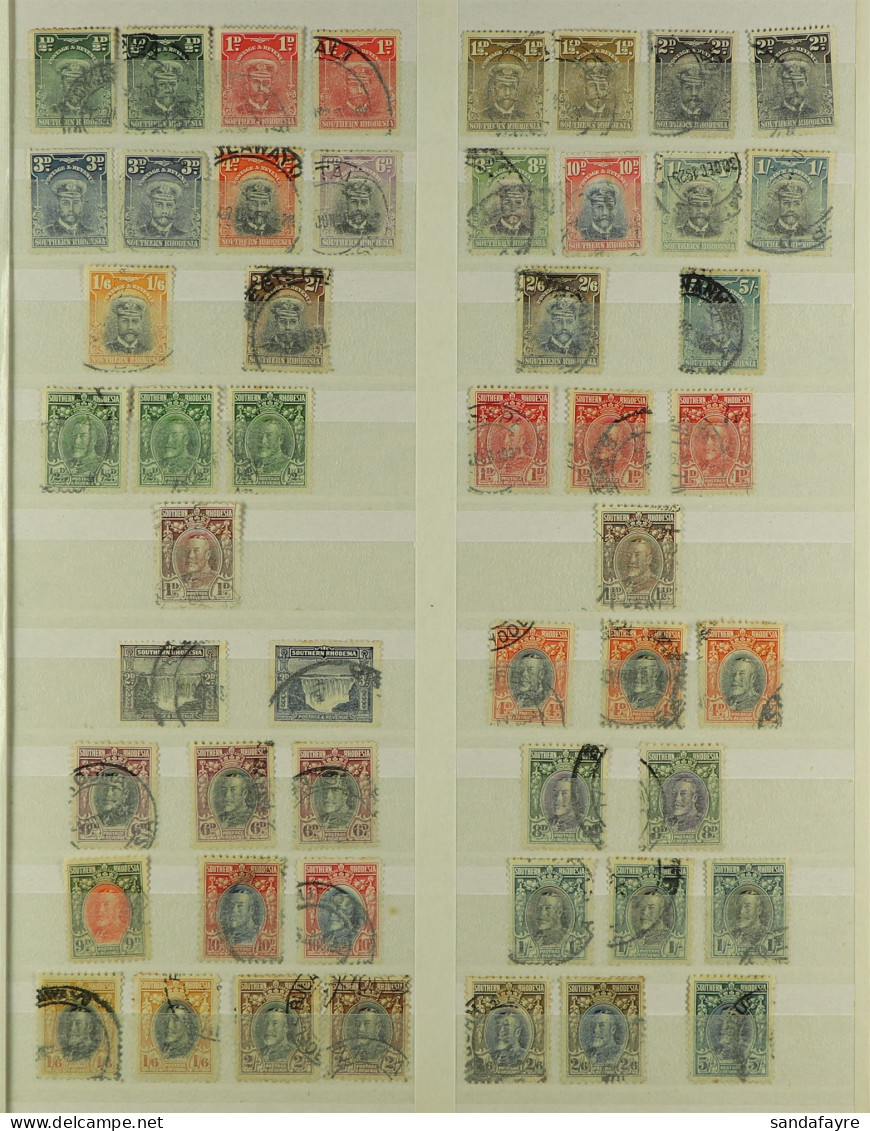 1924 - 1952 USED COLLECTION Of 90+ Stamps With A Complete Run Of Sets Plus Some Extra Shades & Perfs., 1943 2d With 'Hat - Südrhodesien (...-1964)