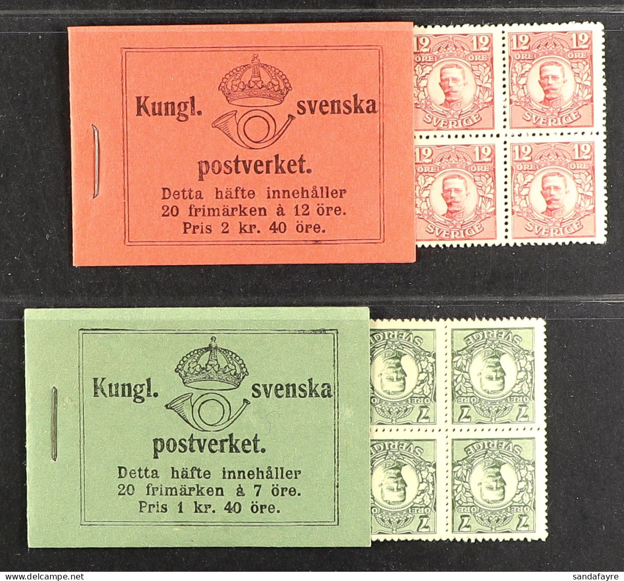 1918-1988 BOOKLETS Never Hinged Mint Collection In Two Albums, Includes 1918 1.40kr & 2.40kr Booklets But The Strength I - Sonstige & Ohne Zuordnung
