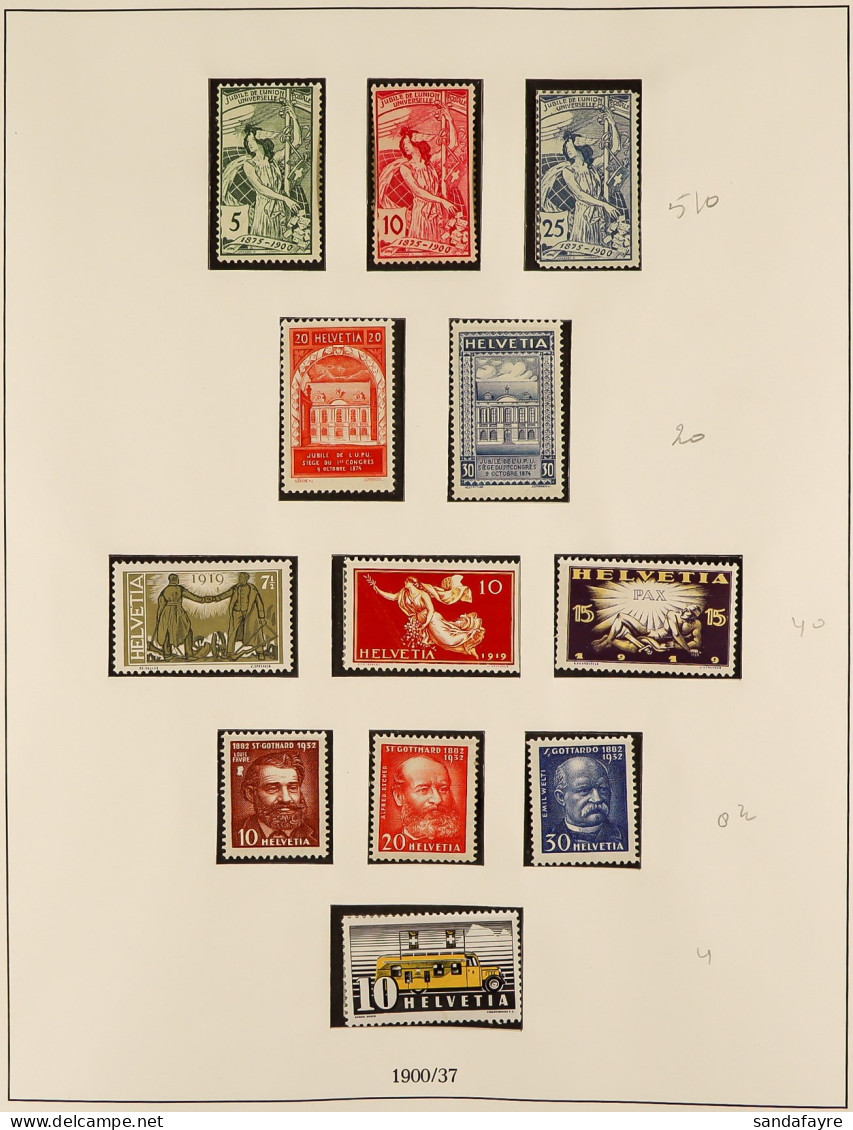 1900 - 1938 COLLECTION. Of Approx 250 Mint Stamps In Hingeless Album, With A Good Level Of Completion For The Period, 19 - Andere & Zonder Classificatie