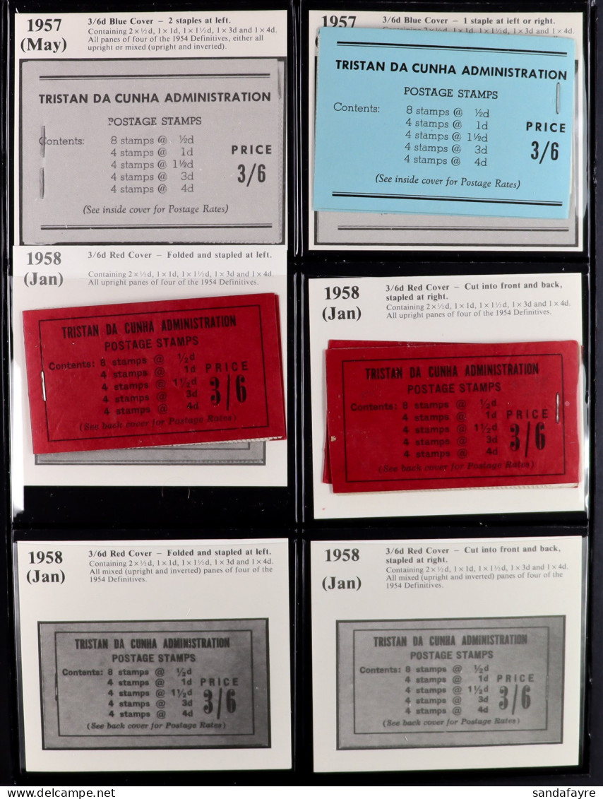 1957 - 1960 BOOKLETS. Comprises Of SB1a, SB2 (staple To Left), SB2 (staple To Right And Loose Pane), SB3 And X2 SB4. Cat - Tristan Da Cunha