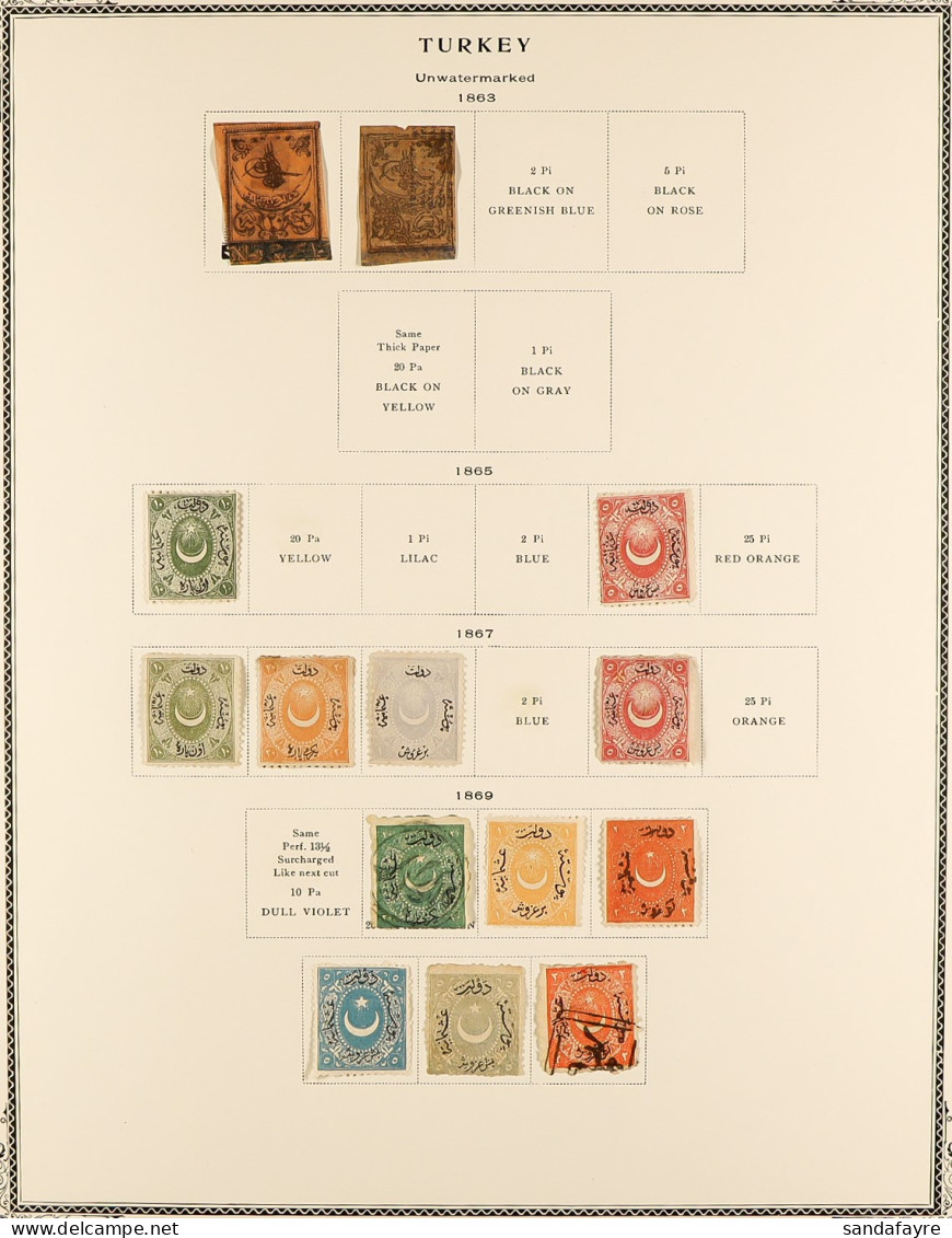 1863 - 1973 COLLECTION Of Approx. 1500 Mint & Used Stamps In Large 'Scott' Turkey Album, Note 1863 Toughra, 1865-76 'Sta - Andere & Zonder Classificatie