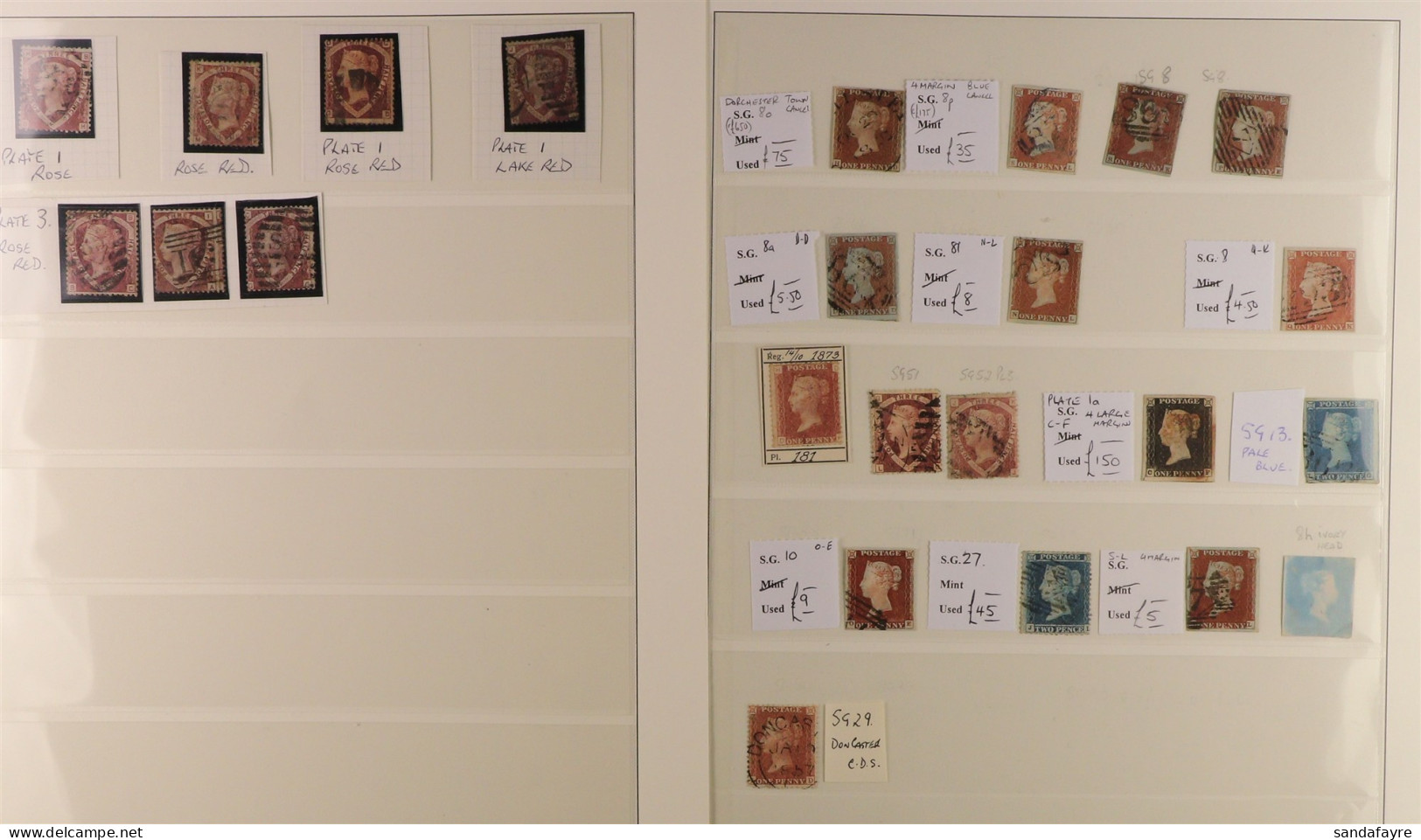 1840-2004 USED COLLECTION In Six Hingeless Lindner Albums, Includes 1840 1d Penny Black (4 Large Margins), 1841 1d Cance - Otros & Sin Clasificación