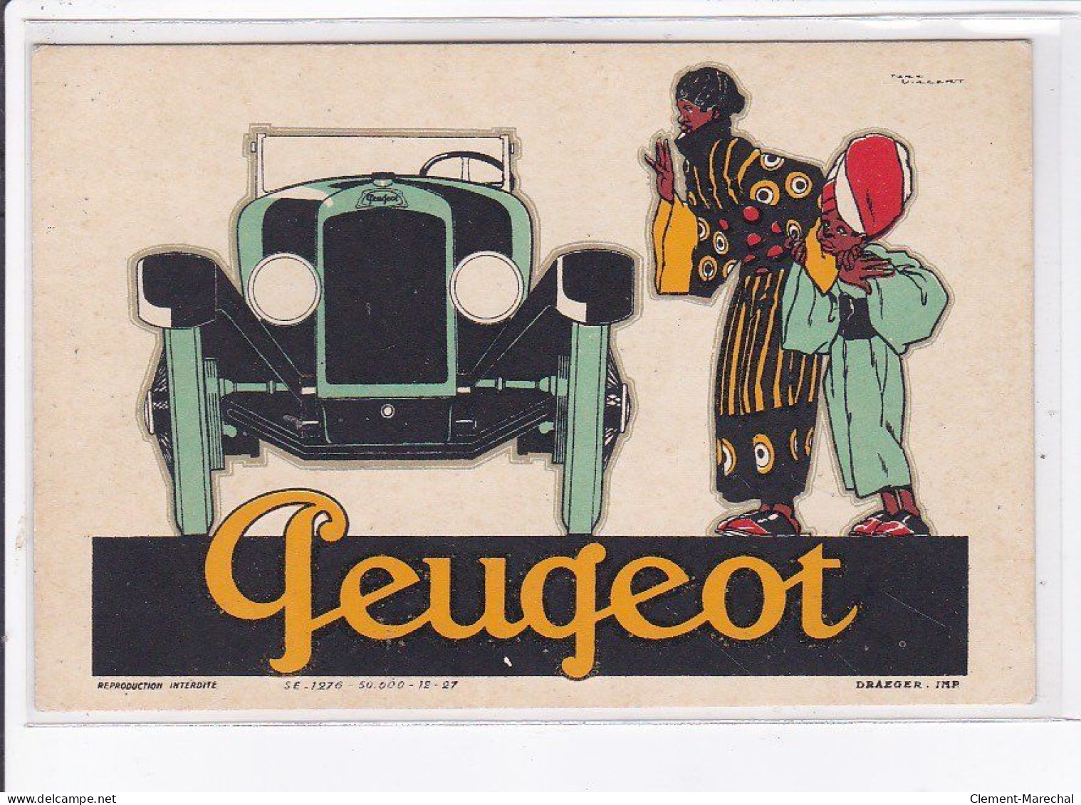 PUBLICITE : Automobiles Peugeot (illustrée Par René VINCENT) - Très Bon état - Advertising