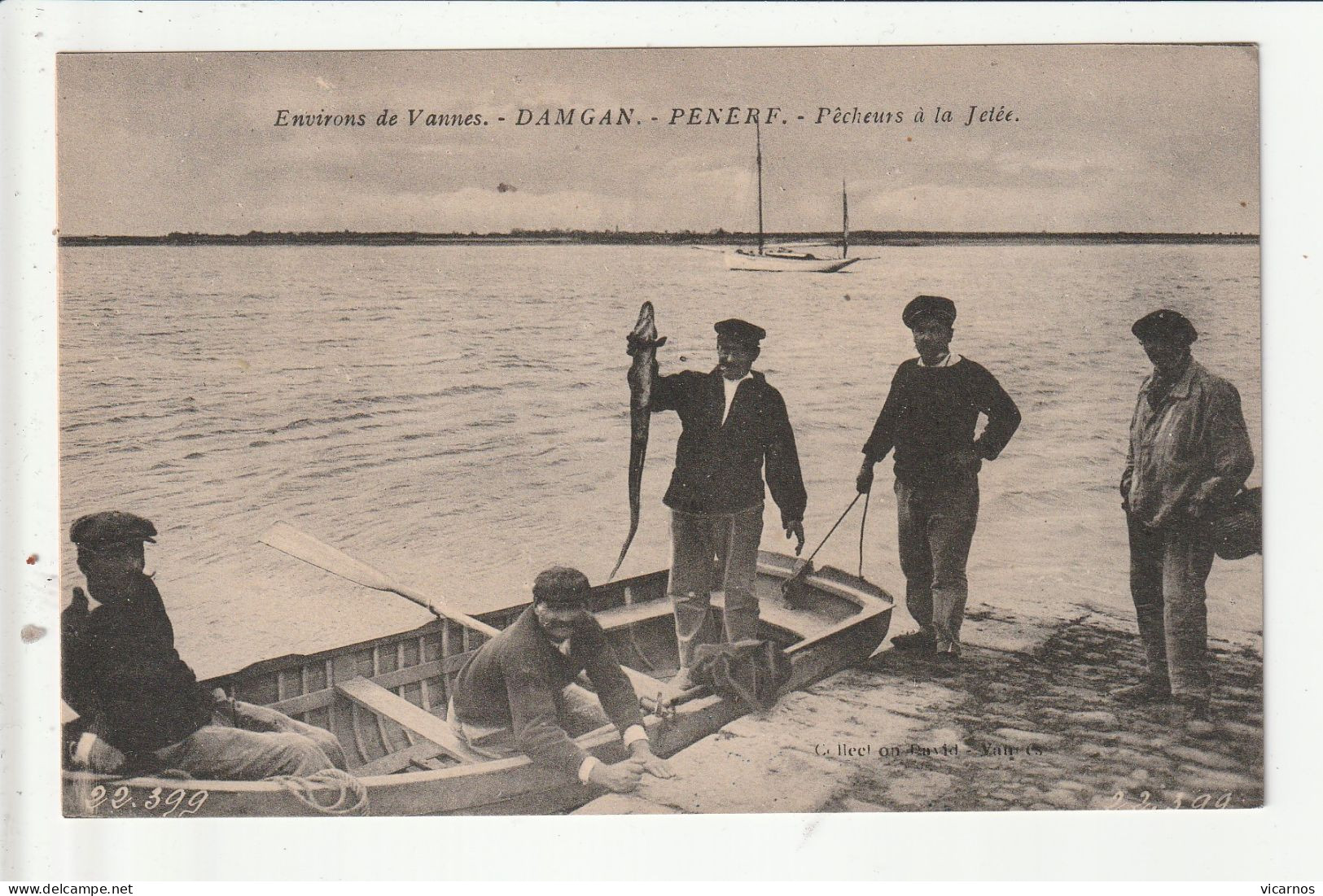 CP 56 DAMGAN PENERF Pêcheurs à La Jetée - Damgan