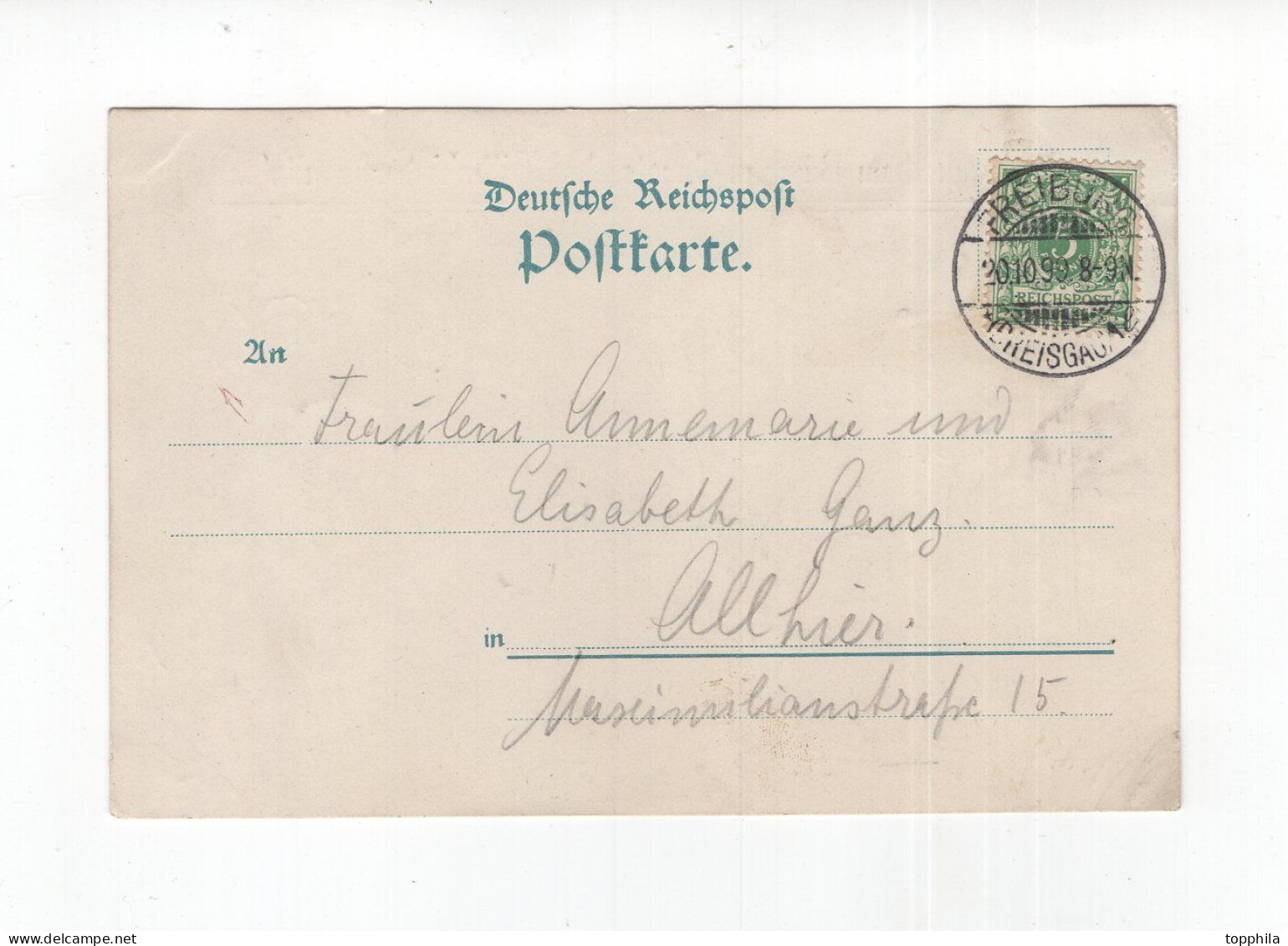 1899 Dt. Reich Alte Künstler Postkarte Freiburg Gruss Aus Dem Bazar Zu Gunsten Des Hildakinderhospitals - Freiburg I. Br.