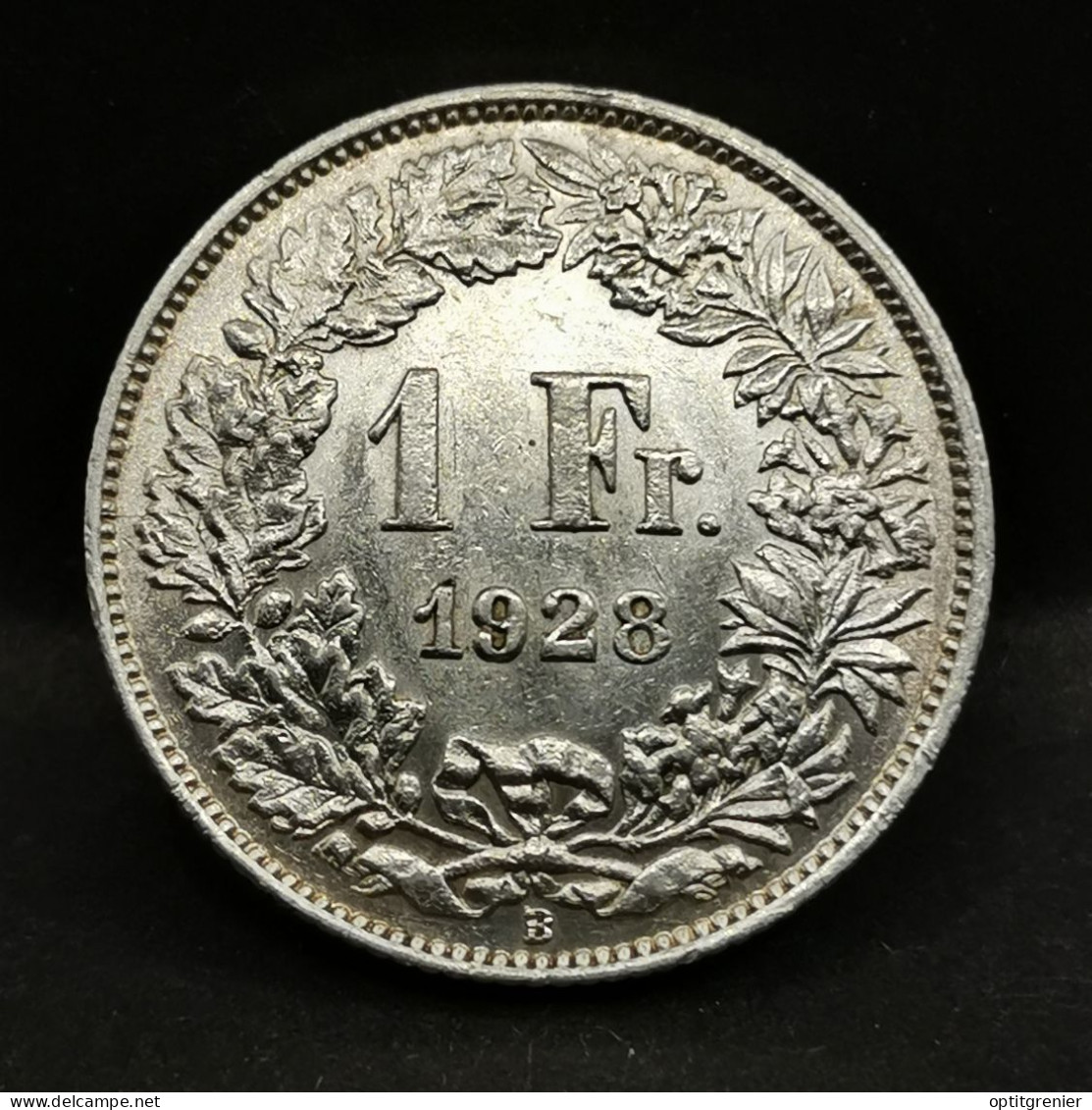 1 FRANC ARGENT 1928 B BERNE HELVETIA DEBOUT / SUISSE / SILVER - 1 Franken