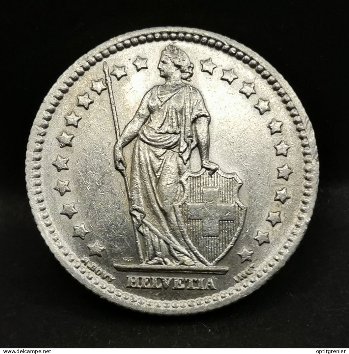 1 FRANC ARGENT 1928 B BERNE HELVETIA DEBOUT / SUISSE / SILVER - 1 Franc