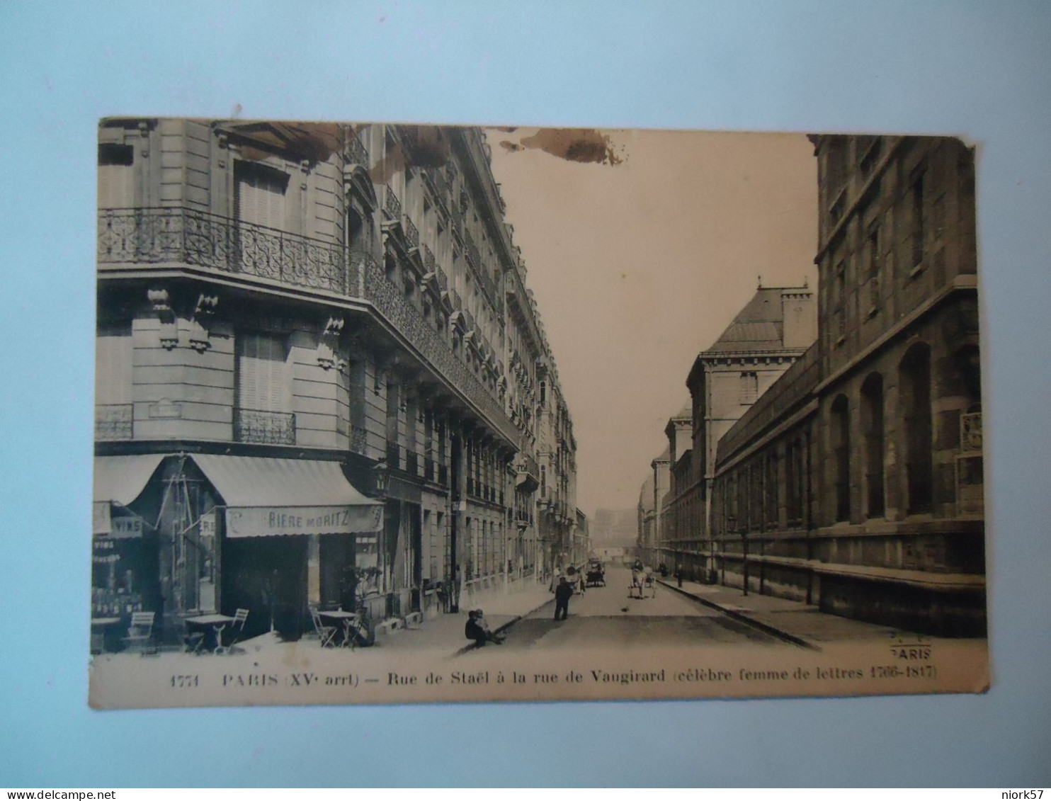 FRANCE   POSTCARDS  PARIS RUE DE STAEL   1916 - Autres & Non Classés