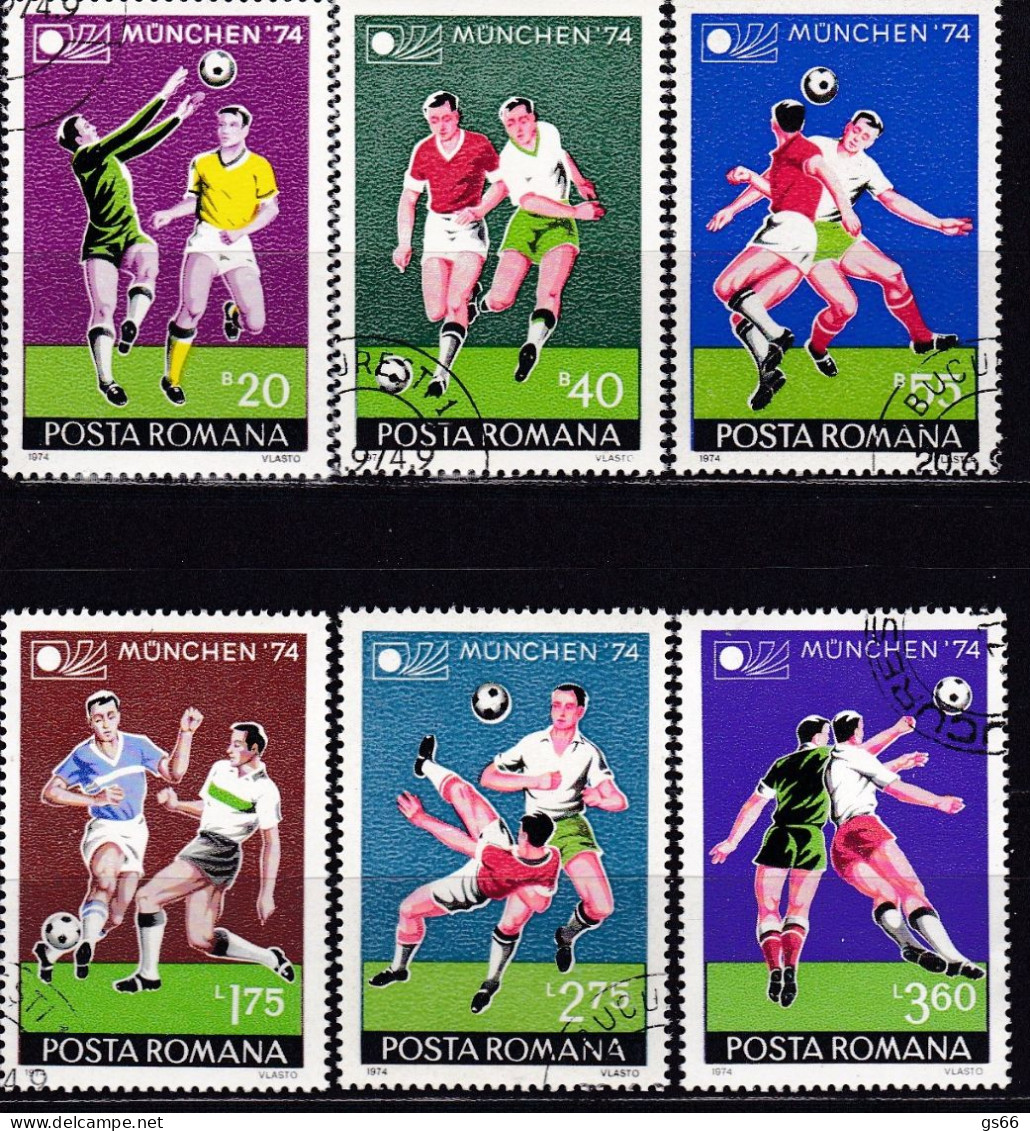 Rumänien, 1972, 3203/08, Used,  Fußball-Weltmeisterschaft, BR Deutschland. - Usado