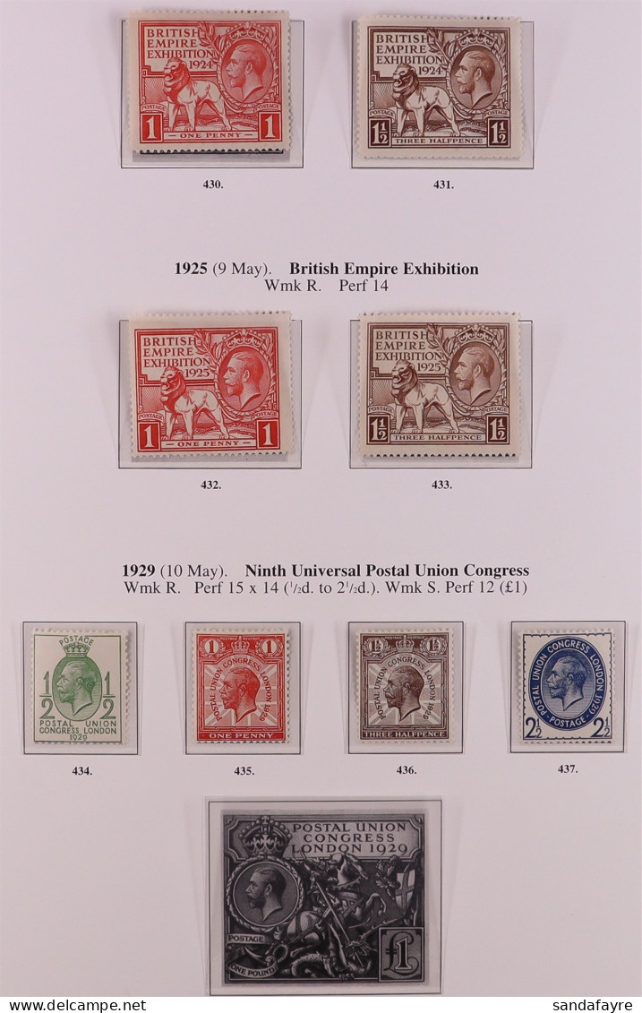 1924-1971 COMMEMORATIVE ISSUES NEVER HINGED MINT COLLECTION In Stanley Gibbons Hingeless Album, Virtually Complete, Incl - Other & Unclassified