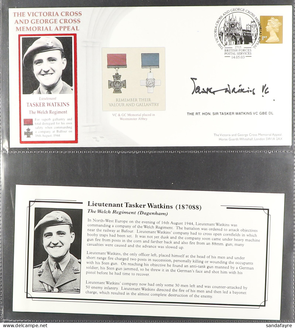 STAMP - VICTORIA CROSS & GEORGE CROSS RECIPIENTS SIGNED COVERS Mostly 2003 Covers Collection In Album, All Signed By Var - ...-1840 Voorlopers