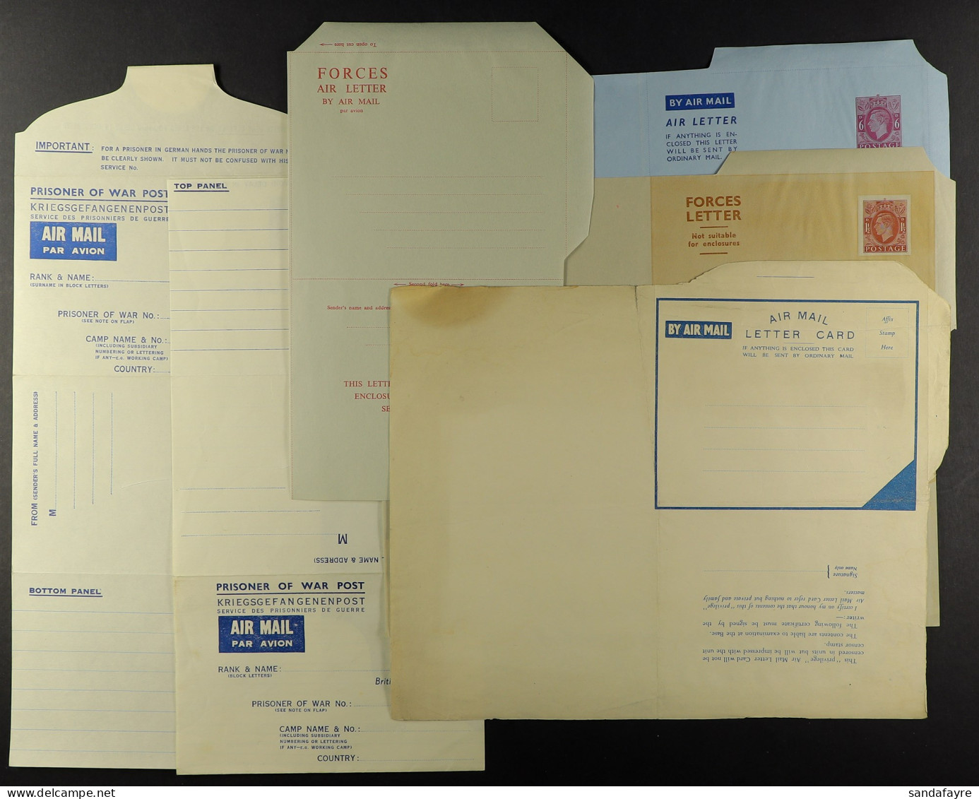 STAMP - AEROGRAMME COLLECTION 1940s - 1980s. A Duplicated Lot With Approximately 250 Used GB Covers, 40+ Used And Approx - ...-1840 Voorlopers