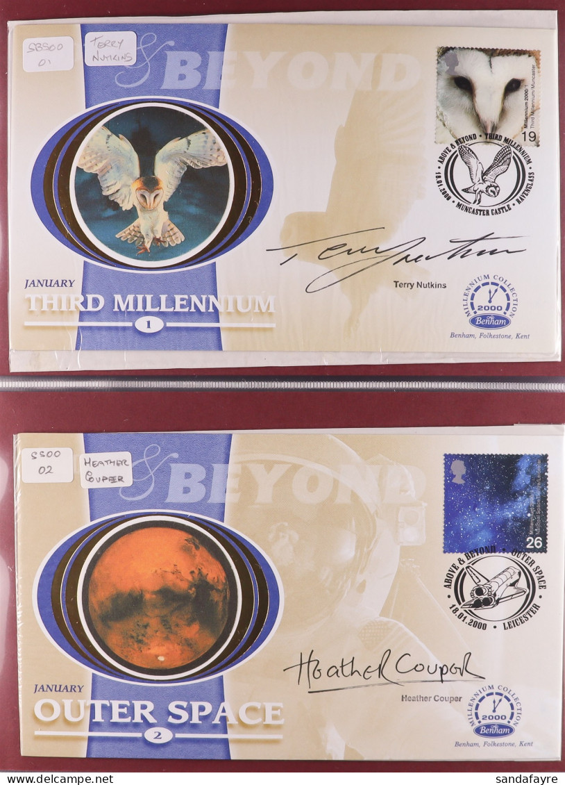 STAMP - AUTOGRAPHED COVERS Royal Mail 2000 Millennium 'Life On Earth' Covers (3) And Benham 'Millennium Collection' Cove - ...-1840 Precursores