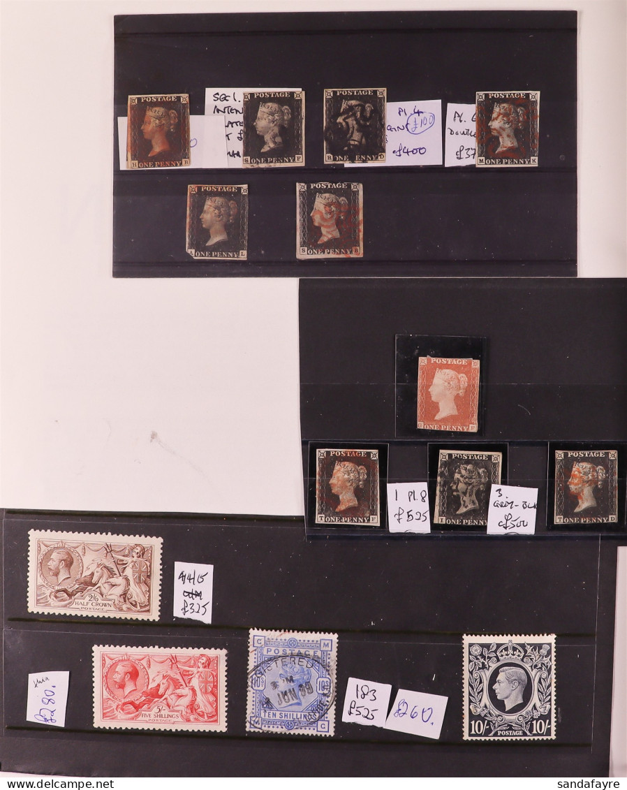 STAMP - 1840-1970 MOSTLY USED COLLECTION In Album, Includes (all Used) 1840 1d Penny Blacks (x10) & 2d Blue, 1847-54 6d  - ...-1840 Vorläufer