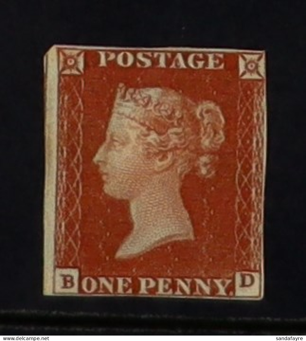 1841 1d Deep Red-brown 'BD', SG 10, Mint Very Lightly Hinged With Almost 4 Margins (just Brushing At Upper Ride Side). C - Andere & Zonder Classificatie