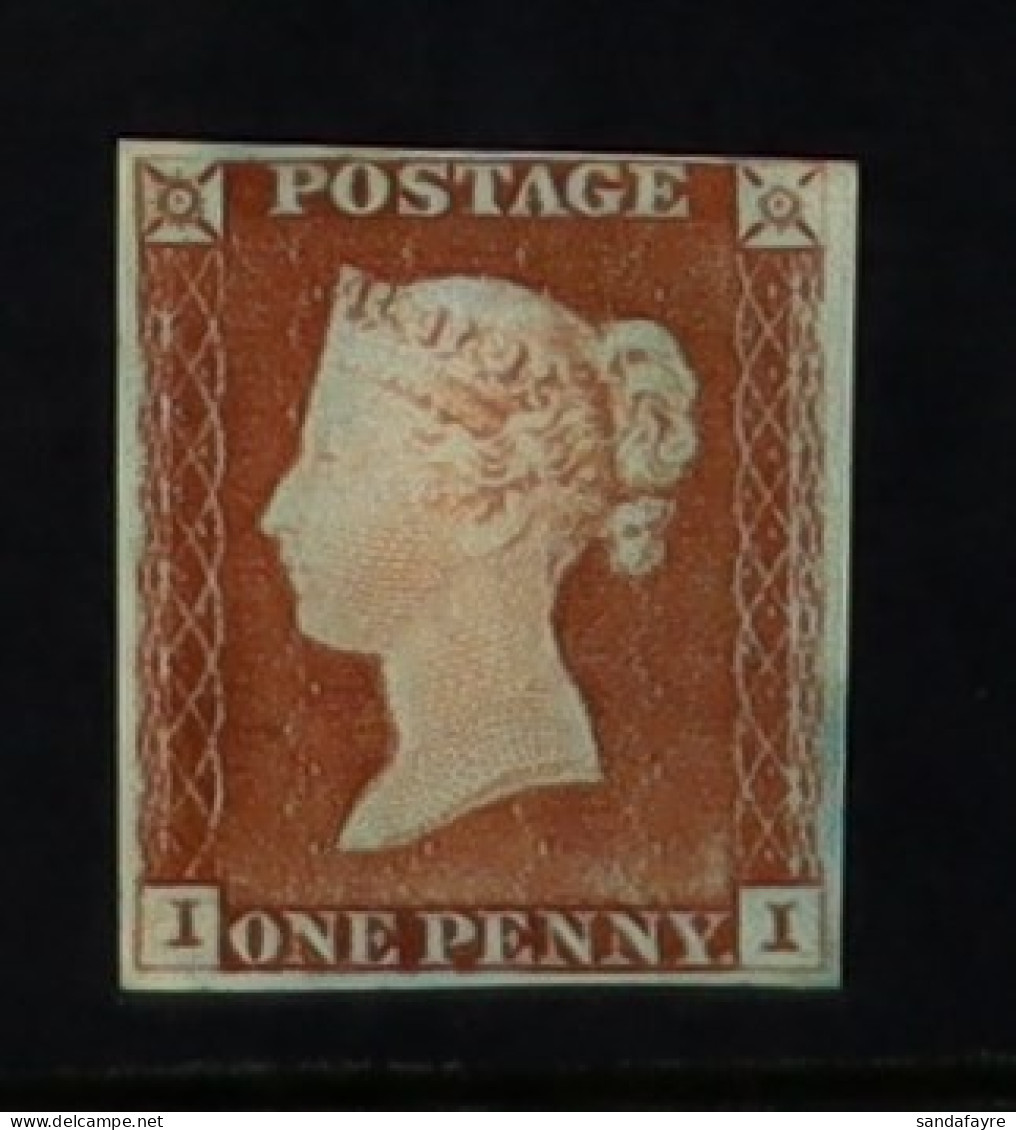 1841 1d Pale Red-brown (worn Plate) 'I I' From Plate 60, SG 9, Unused With 4 Margins. Cat ?675. - Autres & Non Classés