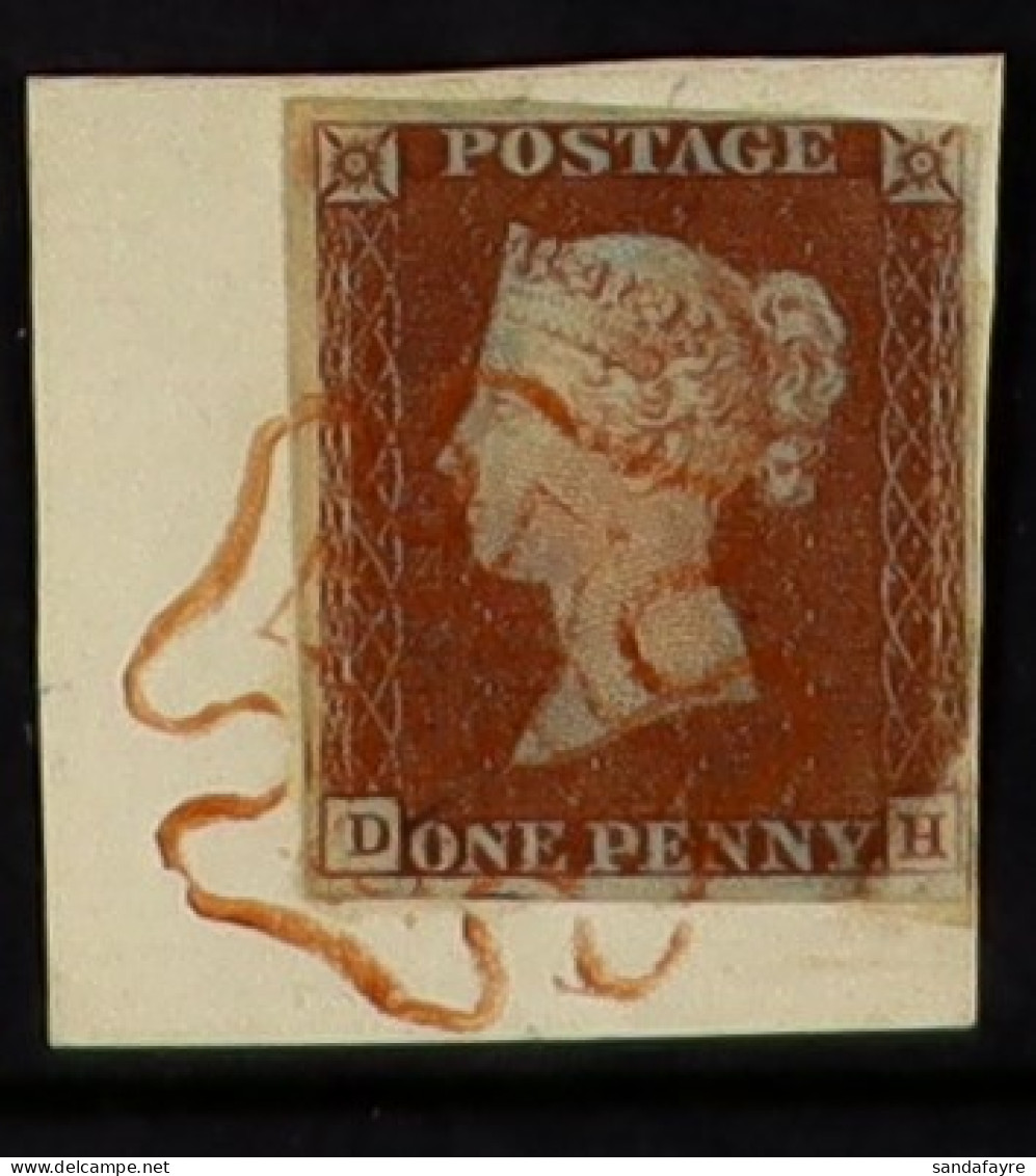 1841 1d Red-brown (plate 39) With Good Margins Just Into At Top Right, Tied To Piece By Very Fine Complete MALTESE CROSS - Sonstige & Ohne Zuordnung