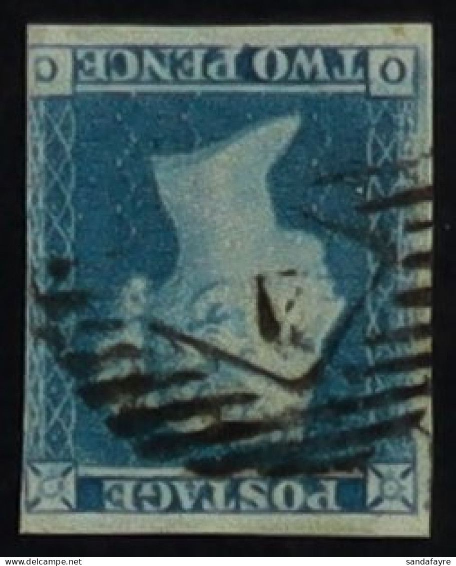 1841 2d Blue With WATERMARK INVERTED, SG 14Wi, Used With 3 Large Margins & Light Cancellation. Cat ?875. - Sonstige & Ohne Zuordnung