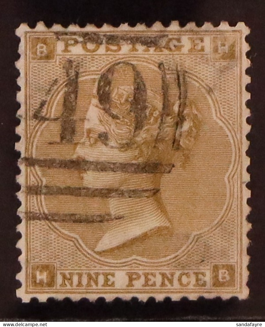 1862-64 9d Bistre Small Corner Letters, SG 86, Used With Light Numeral Cancellation & Perfect Centering. Rare, Cat ?575  - Autres & Non Classés