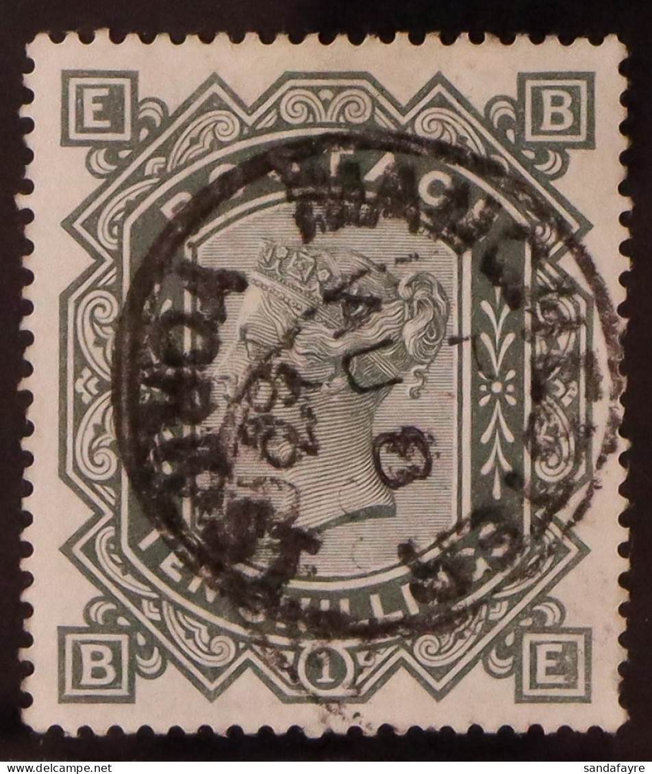 1867-83 10s Greenish Grey, Wmk Large Anchor On White Paper, SG 135, Used And Well- Centered With Very Fine Centrally- Pl - Autres & Non Classés
