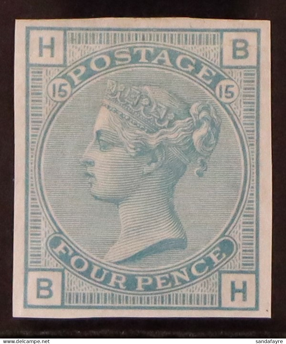 1880 4d Imperforate Colour Trial In Turquoise- Blue On Wmk'd Large Garter Paper, Mint With 4 Large Margins. Cat From ?25 - Sonstige & Ohne Zuordnung