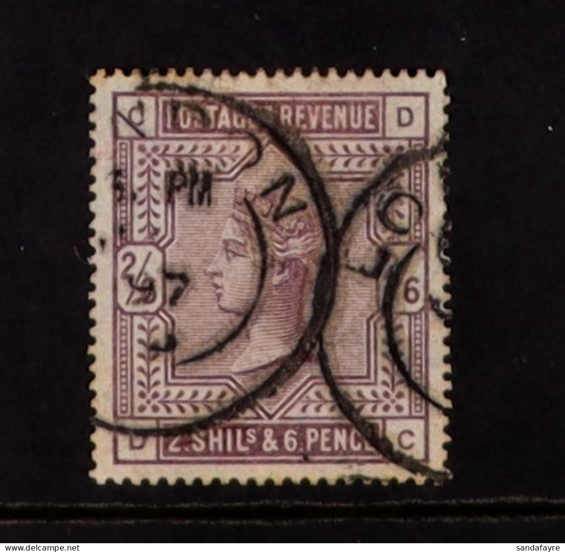 1883-84 2s6d Deep Lilac On Blued Paper (white Paper Period), SG 179a, Used With Fine 1897 London Cds Cancellations. Bran - Sonstige & Ohne Zuordnung