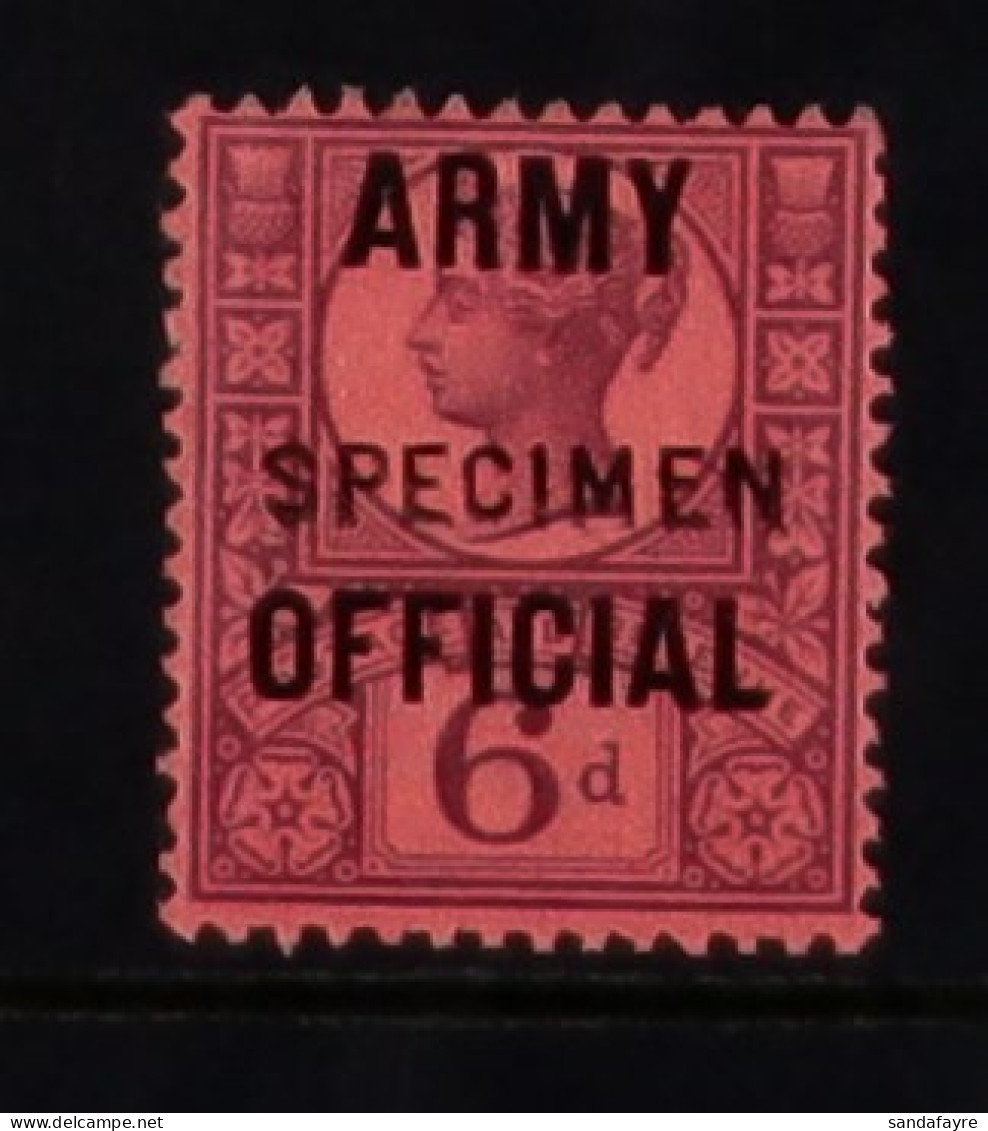 Z002 ARMY OFFICIAL 1901 6d Dull Purple / Rose-red Overprinted 'SPECIMEN' (type 15), SG?O45s, Mint Part OG, Very Lightly  - Other & Unclassified