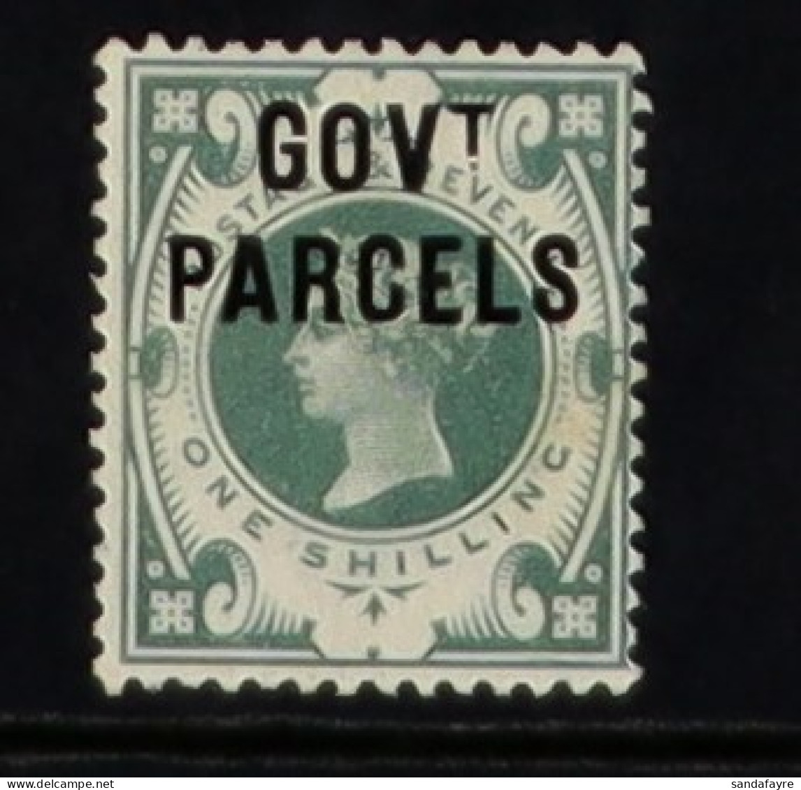 Z005 GOVT. PARCELS 1890 1s Dull Green Overprinted In Blue-black Ink, SG O68d, Mint Large Part OG. Wenvoe Certificate. Ca - Autres & Non Classés