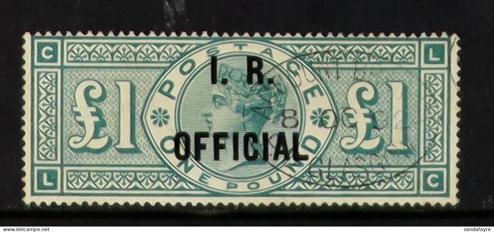 Z007 I. R. OFFICIAL 1892 ?1 Green, SG O16, Very Fine Used. Cat ?2500. - Andere & Zonder Classificatie