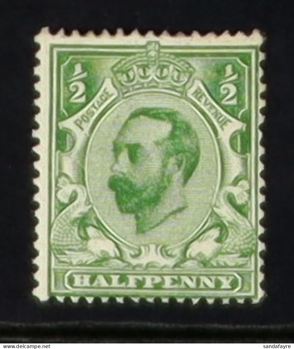 1911 ?d Green Downey Head, White Spot On Top Of Forehead, SG Spec. N1 (1)d, Mint. Cat. ?250 - Non Classés
