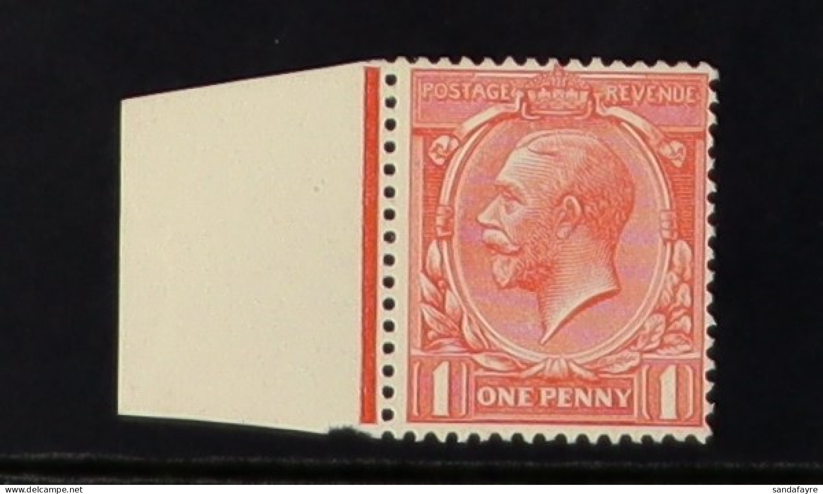 1912-24 1d Pink Wmk Cypher, Spec N16(10), Never Hinged Mint With Sheet Margin At Left. Copy Of BPA Certificate For The O - Non Classés