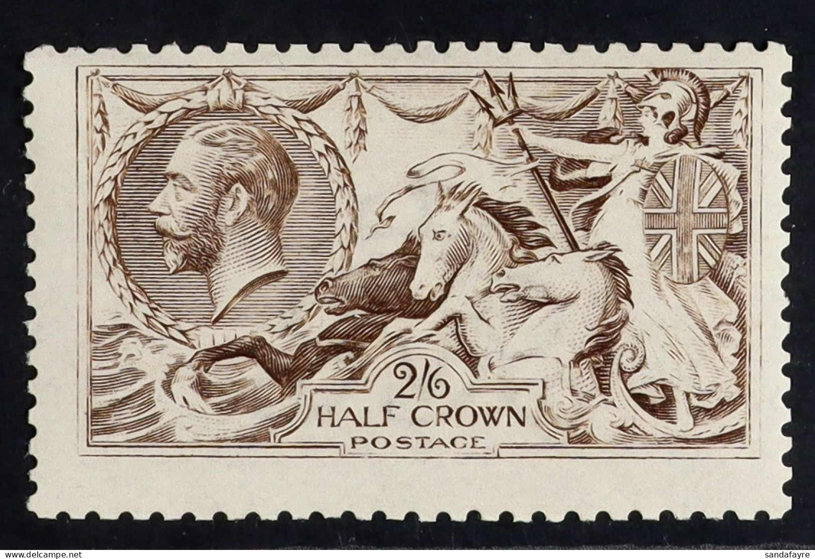 1915 2s6d Grey-brown De La Rue Seahorse, SG 407, Mint Lightly Hinged. Cat ?400. - Non Classés