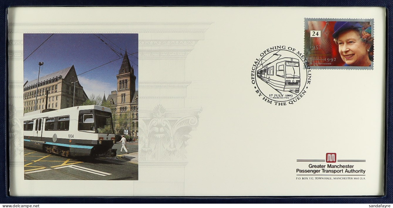 1992 METROLINK. A Display Box Contains A Special 1992 (17 Jul) Illustrated Greater Manchester Passenger Transport Author - Sonstige & Ohne Zuordnung