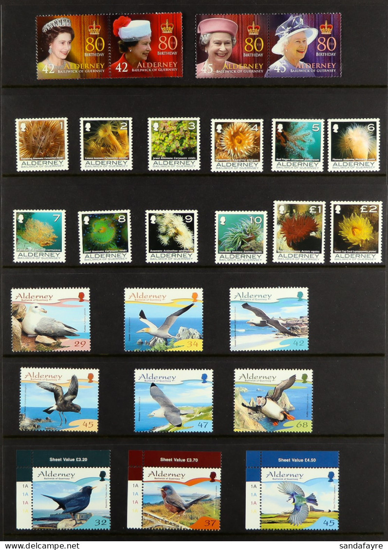 ALDERNEY 1983-2015 NEVER HINGED MINT COLLECTION On Stock Pages In Binder, Almost Complete For The Period. (approx 500 St - Sonstige & Ohne Zuordnung