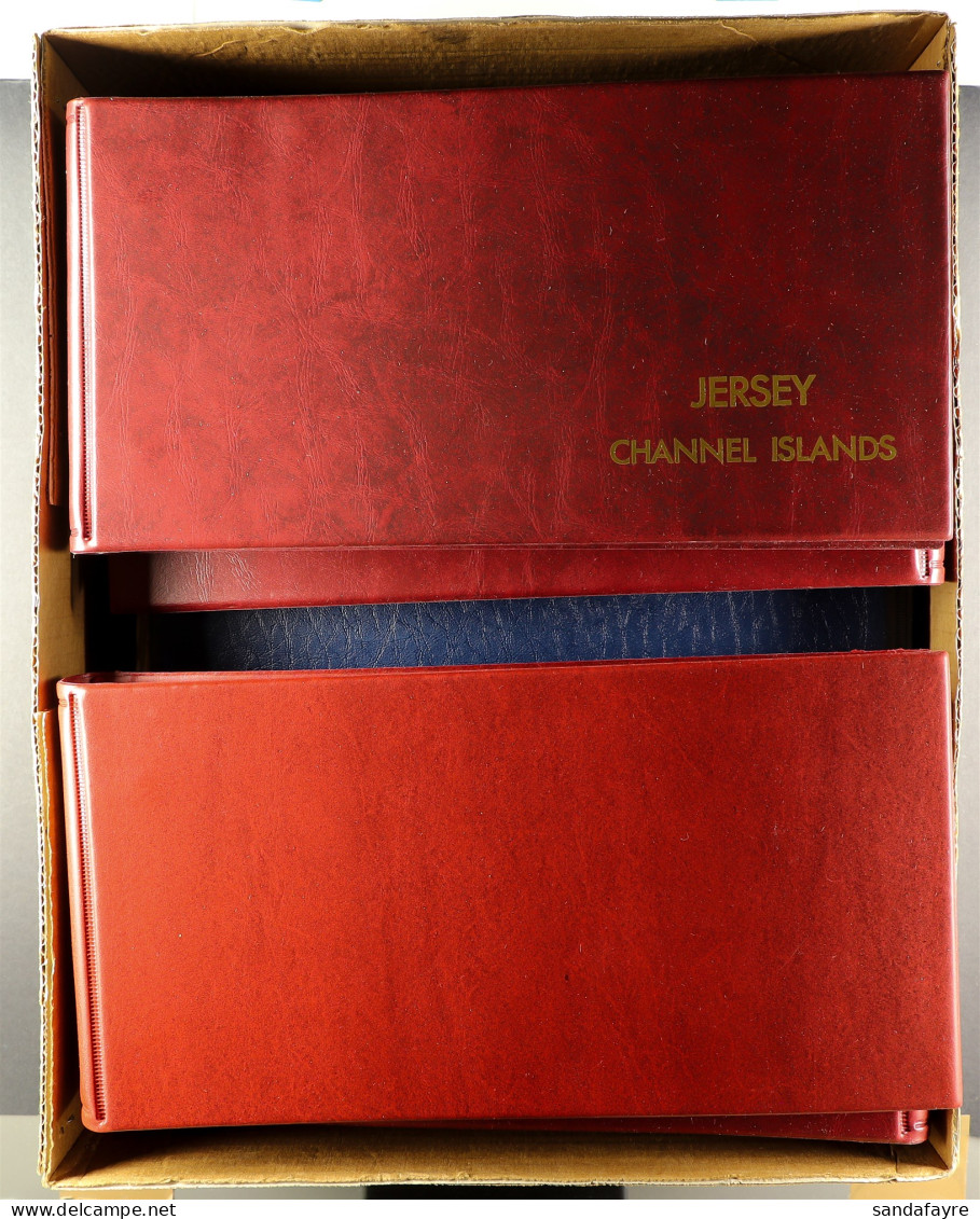 GUERNSEY, JERSEY & ISLE OF MAN 1971-1986 NEVER HINGED MINT Apparently Complete Collections On Stock Pages In Binders, Pl - Autres & Non Classés