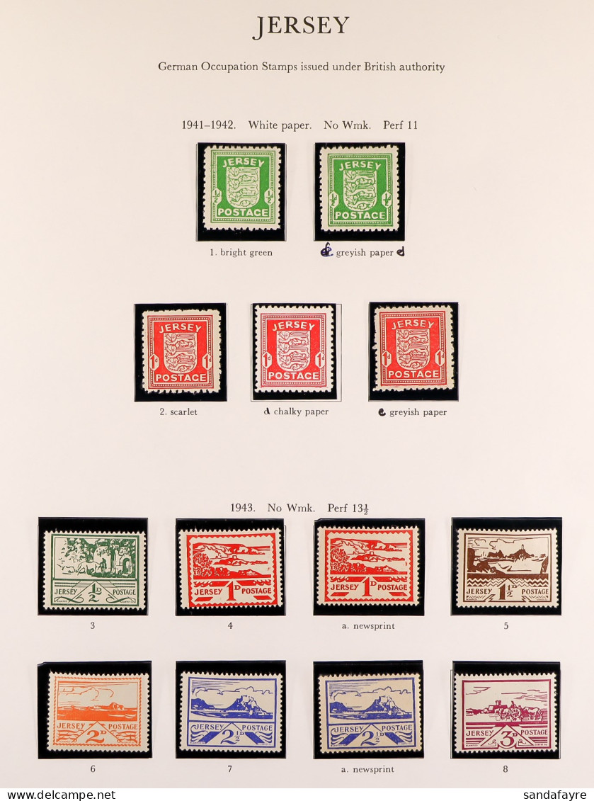 JERSEY 1941 - 2018 COLLECTION. Wonderful And Near Complete In Four Binders. Includes Stamp Set, Miniature Sheets, Sheetl - Autres & Non Classés