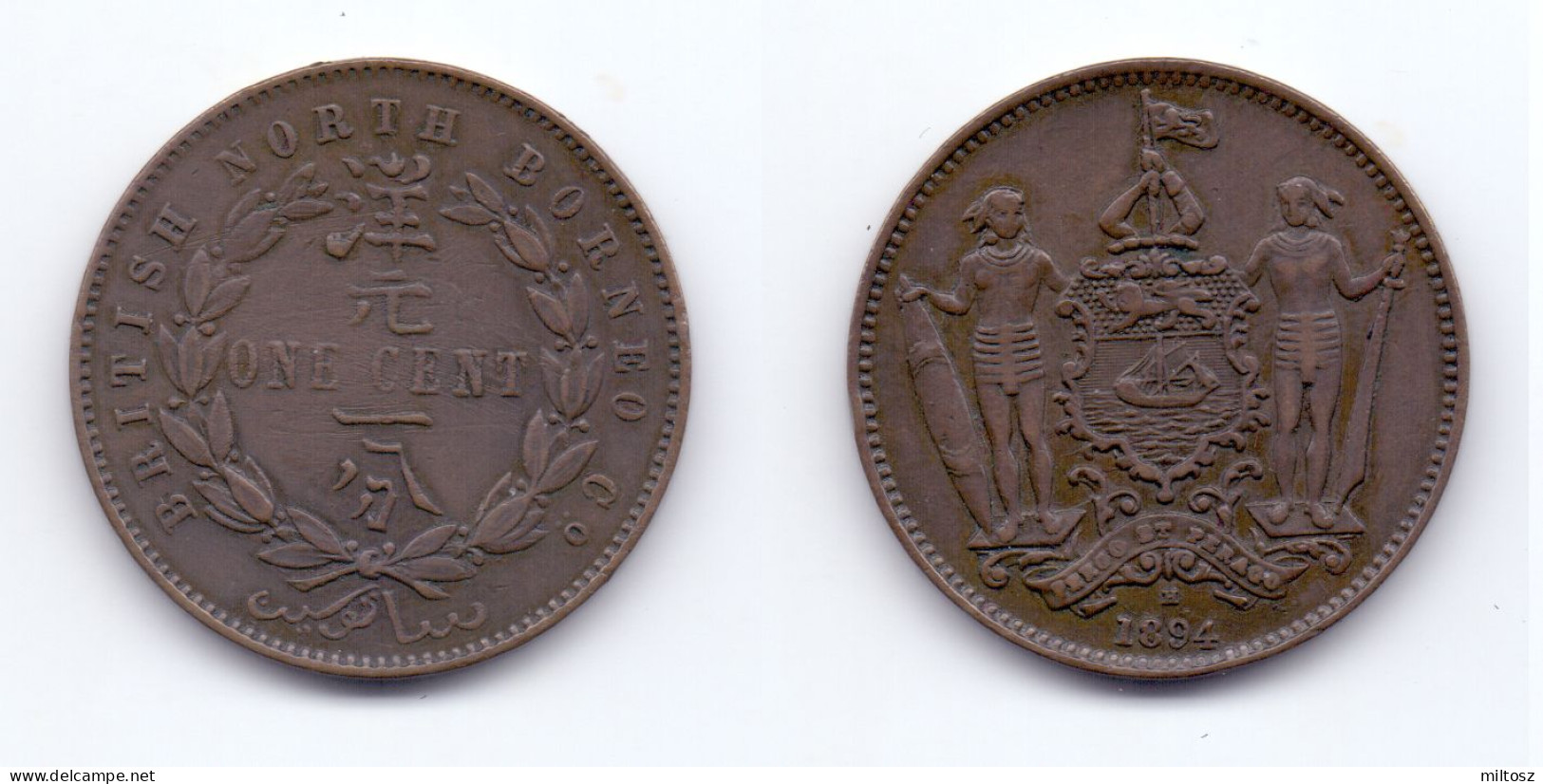 British North Borneo 1 Cent 1894 H - Maleisië